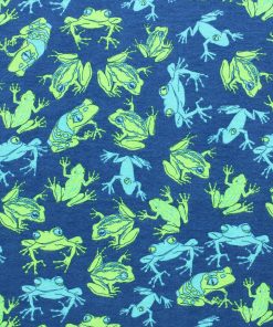 Teal Tree Frogs Super Snuggle Flannel Fabric