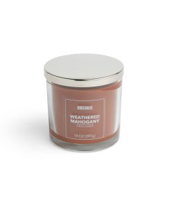 14oz Weathered Mahogany Scented Jar Candle by Hudson 43