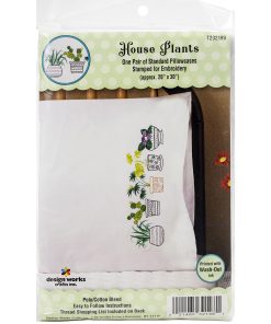 Tobin 30 x 20 House Plants Embroidery Pillowcases 2pk