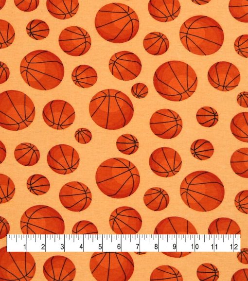 Basketball Super Snuggel Flannel Fabric - Image 3