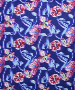Blue   Red Floral Quilt Cotton Fabric by Keepsake Calico
