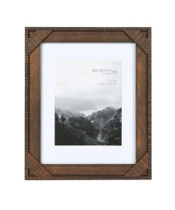 8 10 Walnut Crosshatch Wood Wall Frame with Mat
