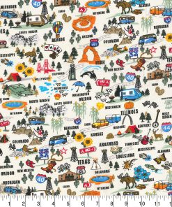 Fabric Traditions Novelty Cotton Fabric States