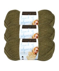 Lion Brand Touch of Alpaca 207yds Worsted Acrylic Yarn 3 Bundle