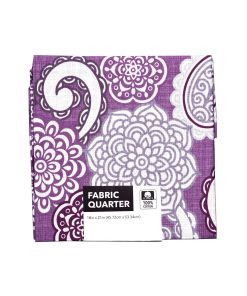 18 x 21 Purple Paisley Cotton Fabric Quarter 1pc by Keepsake Calico