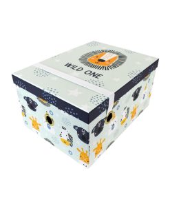 13.5 Wild One Rectangle Box With Elastic Closure