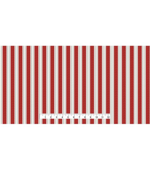 Stripe Red 108 Wide Flannel Fabric - Image 4