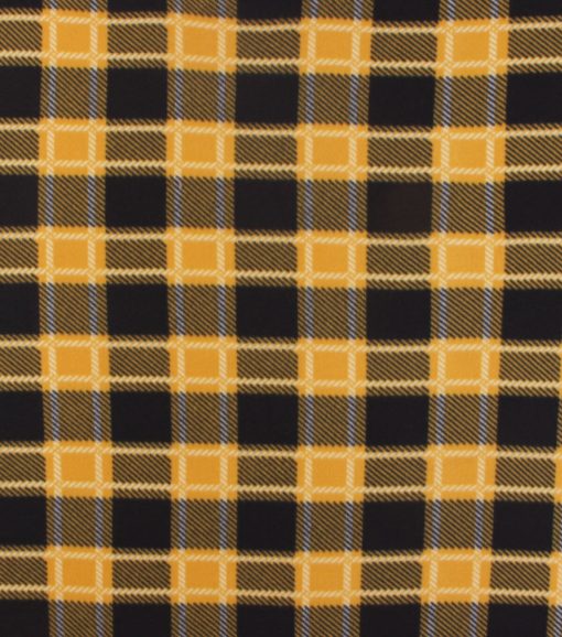 Yellow Black Plaid Blizzard Fleece Fabric - Image 2