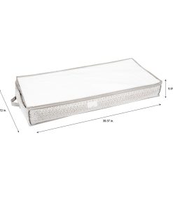 Simplify 39 Gray Boho Under the Bed Storage Bag