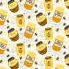 Yellow Honey Pots Novelty Cotton Fabric