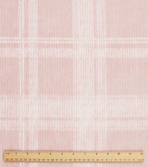 Pink Plaid Luxe Fleece Fabric - Image 3