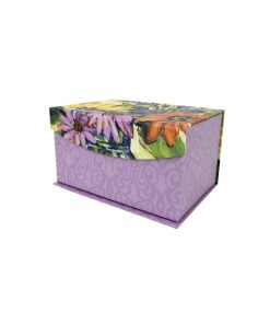 8 Purple Gallery Floral Fliptop Box