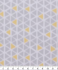 Blizzard Fleece Fabric Yellow and Gray Geo