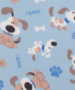 Bark Spot on Blue Blizzard Fleece Fabric