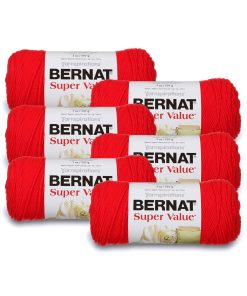 Bernat Super Value Worsted Acrylic Yarn 6 Bundle