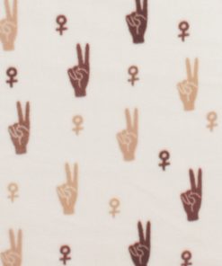 Women s Empowerment on Ivory Anti Pill Fleece Fabric