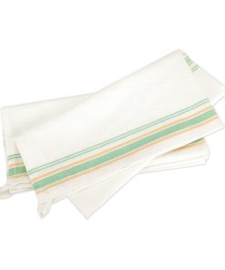Aunt Marthas 18 x 28 Green Stripe Towel Embroidery Fabric 3pk