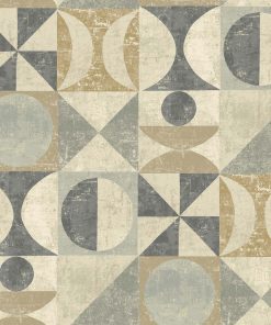 Surface Style 20.5  x 18  Pewter Take Form Peel   Stick Wallpaper