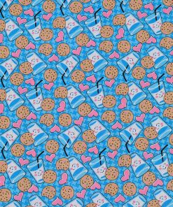 Cookies And Milk Novelty Cotton Fabric