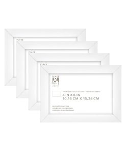 6 x 4 Snapshot Wood   Glass Wall Picture Frames 4pk by Place   Time