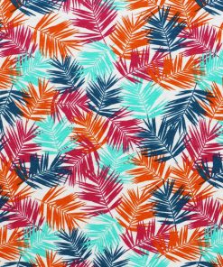 Super Snuggle Graphic Multi Leaves Flannel Fabric