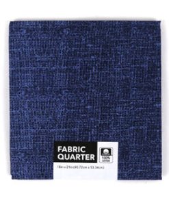 18 x 20 Navy Texture Cotton Fabric Quarter 1pc by Keepsake Calico
