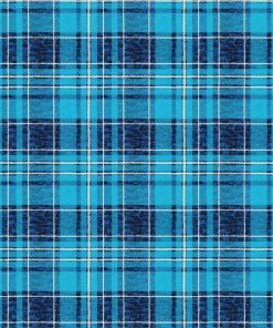Blue Distressed Plaid Super Snuggle Flannel Fabric