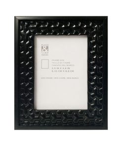 2.5 x 3.5 Black Textured Tabletop Picture Frame by Place   Time