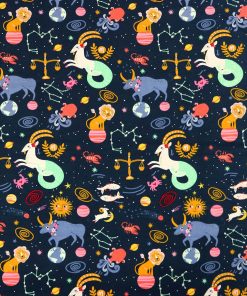 Multicolor Animals In Constellations Super Snuggle Flannel Fabric
