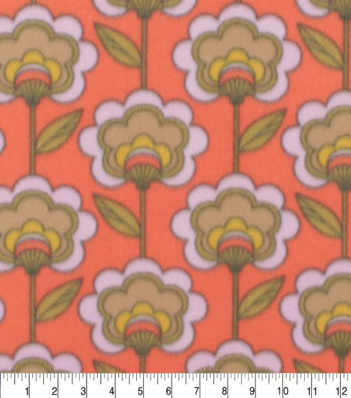 Retro Floral Blizzard Fleece Fabric - Image 3