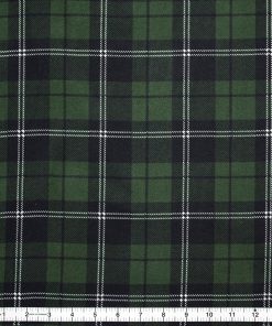 Green   Black Plaid Super Snuggle Christmas Flannel Fabric
