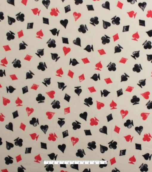 Card Suites Anti Pill Fleece Fabric - Image 2