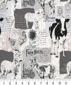 Novelty Cotton Fabric Farmhouse Patch