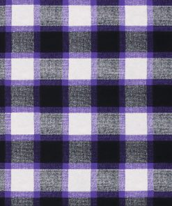 Purple Black Textured Check Super Snuggle Flannel Fabric