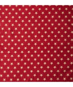 Rustic Stars on Red 43  Patriotic Cotton Fabric