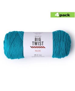 4pk Solid Teal Medium Weight Acrylic 380yd Value Yarn by Big Twist