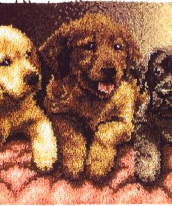 Wonderart Latch Hook Kit 24X34 Lab Puppies
