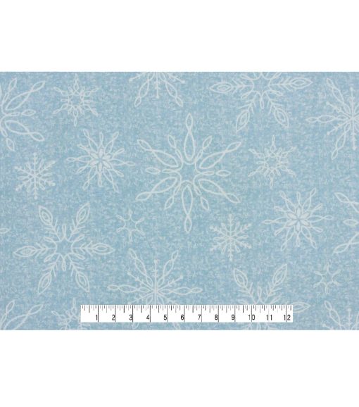 Large Snowflakes Super Snuggle Flannel Fabric - Image 4