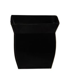 Nearly Natural 8 Black Fluted Metal Square Planter