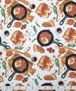 Breakfast Food Super Snuggle Flannel Fabric