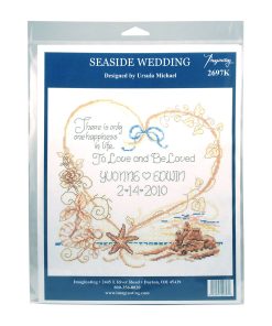 Imaginating 7.5 x 8 Seaside Wedding Counted Cross Stitch Kit