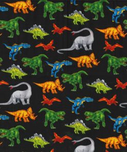 Fabric Traditions Dinosaurs Black Novelty Cotton Fabric