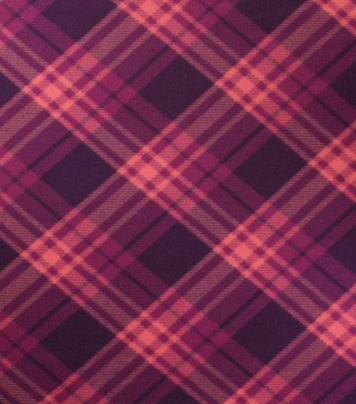 Plum Bias Plaid Blizzard Fleece Fabric - Image 2