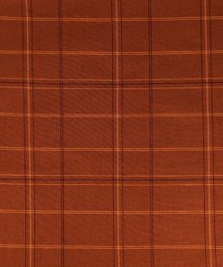 Orange Plaid Cotton Fabric