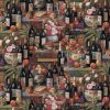 Wine   Fruits Novelty Cotton Fabric