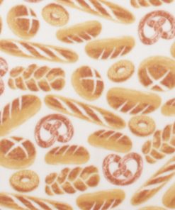 Bread Varieties on White Anti Pill Fleece Fabric