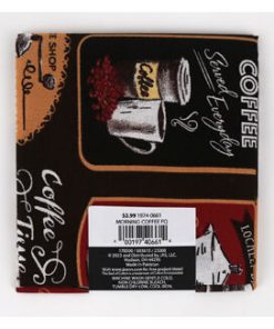 18 x 20 Morning Coffee Novelty Cotton Fabric Quarter 1pc