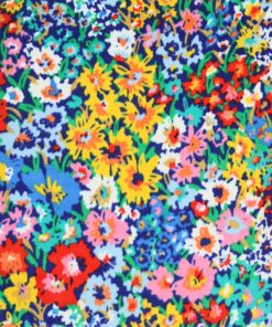 Spring Multicolor Ditsy Floral Luxe Fleece Fabric
