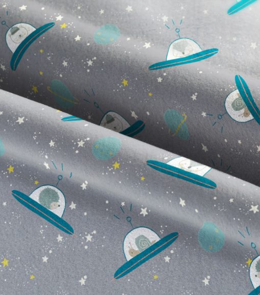 Space Animals Super Snuggle Flannel Fabric - Image 3