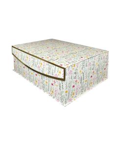 14 x 10 Ditzy Floral White Flip Top Box by Place   Time